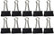 Rapesco FBC410B1 Pinces à Double Clip 41 mm, Noir, Lot de 10