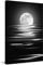 Startonight Impression Sur Toile La Lune, Tableau Paysage Blanc et Noir- Decoration Murale Salon Moderne - Image sur Toile - 60 x 90 cm Idée Cadeau Élégante et Originale Effet Lumineux Nocturne