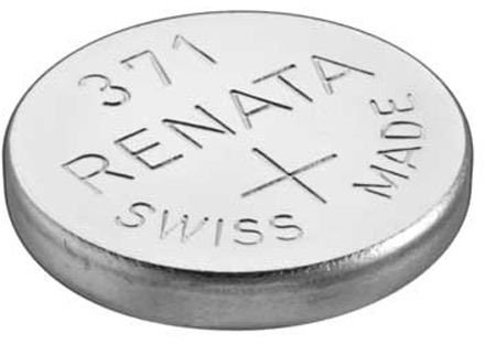 Renata 371 SR920SW Lot de 2 piles pour montre sans mercure 1,55 V