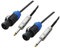 2 x Soundlab 5M Speaker Speakon - Jack 1/4 6.35mm Lead Cable PA System Sound