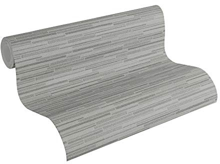 A.S. Création Vliestapete Best of Wood`n Stone 2nd Edition Tapete in Stein Optik fotorealistische Steintapete Naturstein 10,05 m x 0,53 m grau schwarz Made in Germany 709714 7097-14