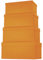 Stewo Geschenkboxen-Set Kartonage, 4-er Satz mit Rillenprägung, orange