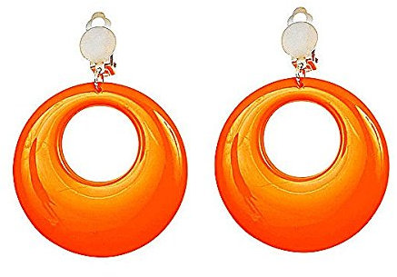 Sancto Neon Orange Ohrringe für Erwachsene
