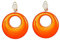 Sancto Neon Orange Ohrringe für Erwachsene