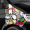 Auto-Dress Stickerbomb Auto-Folie mit Luftkanal-Technik für 3D Car-Wrapping (30x150cm, Design: Sponge, Farbe: Bunt, Finish: Glanz)