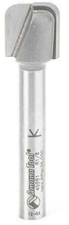 Amana Tool - 45981 Carbide Tipped Bowl & Tray 1/8 Radius x 1/2 Dia x 1/2 x 1/4 Shank