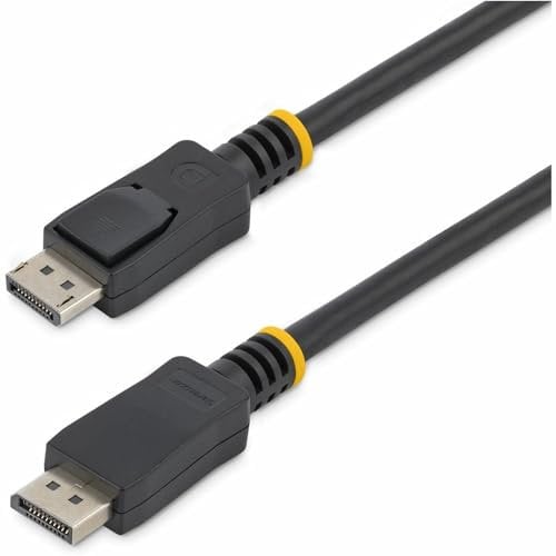 StarTech.com Câble DisplayPort 1.2 50cm - Câble DP Certifié VESA 4K x 2K UHD - Câble Court DP à DP pour Moniteur - Cordon d'Affichage/Vidéo DP Mince - Connecteurs DP à Verrouillage (DISPL50CM)