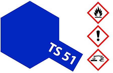 TAMIYA - Tamiya TS51 Bleu Telefonica, bombe de peinture 100 ml