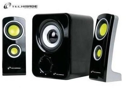 TECHMADE SPEAKER 2.1 BLACK CON VOLUME