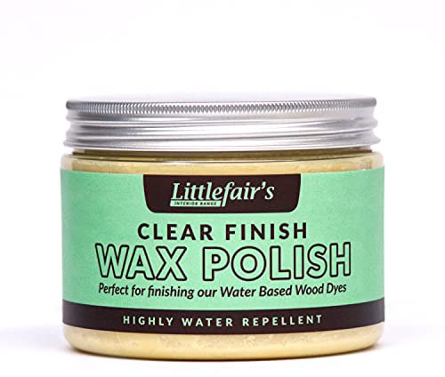 Littlefair's Wax Polish For Wood Cire à bois non toxique et hautement hydrofuge pour meubles (500ml, Finition claire)