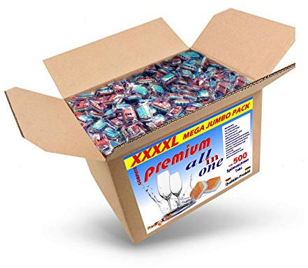 10 kg (ca. 500 Stück) Spülmaschinentabs All in One, Qualitätsware für jede Spülmaschine geeignet,