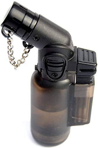 PROF Angled Neck, Blowtorch, Windproof, Electronic, Refillable, Jet Lighter, Gas Turbo, Red, Blue, Green, Black,