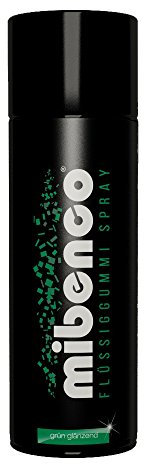 mibenco 71416029 Flüssiggummi Spray/Sprühfolie, Grün Glänzend, 400 ml - Schutz für Oberflächen und zum Felgen lackieren