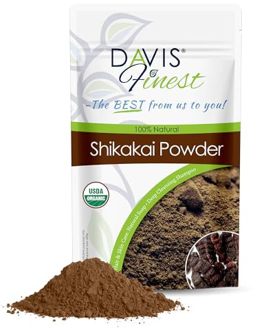 Davis Feinstes Shikakai-Pulver, Tief reinigendes SLS-freies Seifen-Shampoo, Spülung, Körperreinigung, Juckende Kopfhaut, Schuppen, Fördert das Haarwachstum, Gesunde Kopfhaut, Glänzendes Haar 100g