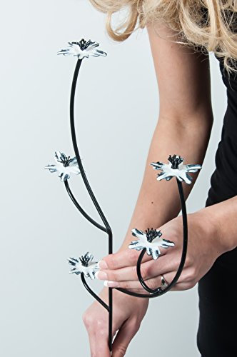 Black Country Metal Works “Jacobs Ladder” Plant Support/Garden Flower Spikes (White and Purple)
