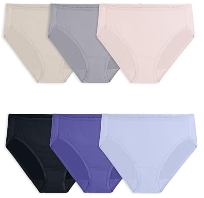 Fruit of the Loom 6pk Microfiber HI-CUT-10-Assorted