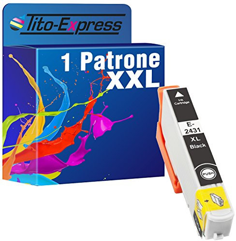 Tito-Express PlatinumSerie 1x Druckerpatrone XXL TE2431 Black kompatibel mit Epson 24XL | Geeignet für Expression Photo XP-55 XP-750 XP-760 XP-850 XP-860 XP-950 XP-960