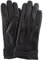 Damen-Handschuh aus weichem Leder mit Schleife, 3-Punkt-Stich-Design, warmes Fleecefutter, Schwarz, Schwarz , Small
