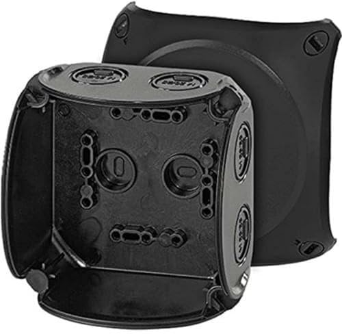 Hensel KF 0400 B Kabelabzweigkasten Feuchtraumdose IP66 bis 4 qmm ohne Klemme, schwarz