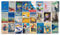 Klassische Gepäckaufkleber europäischer Fluggesellschaften – Retro-Packung mit 24 Koffer-Aufklebern