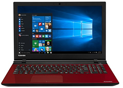 Toshiba Satellite L50-C-1XP 39,6 cm (15,6 Zoll HD) Laptop (Intel Core i3-5005U, 8GB RAM, 1TB HDD, Intel HD Graphics 5500, DVD, Win 10) rot