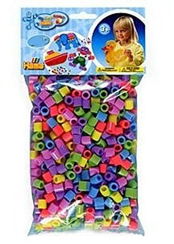 Hama (MAXI P-500) Bügelperlen Beutel mit 500 Stk Pastell-Mix 71