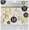 (PKT) Adult Gold 18th Celebration Swirl Decorations