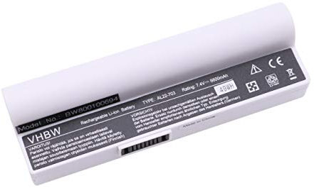 vhbw 1x Akku kompatibel mit Asus Eee PC 900a, 900hd, 900ha Notebook (6600 mAh, 7,4 V, Li-Ion)