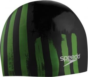 Speedo Flip Turn Flag Stripe Silicone Swim Cap
