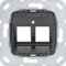Gira 560200 Modular Jack 2, 2-Fach Tragring