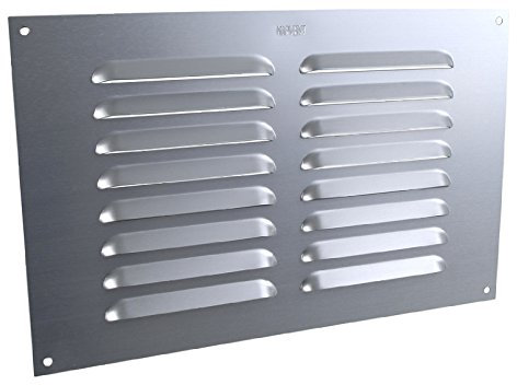 9 x 6 Louvre Vent Satin Anodised Aluminium/Metal Chrome Grille Cover