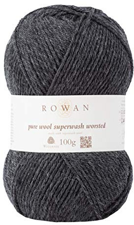 Rowan Pure Wool Superwash Worsted Charcoal 100% Wool Yarn - 100g