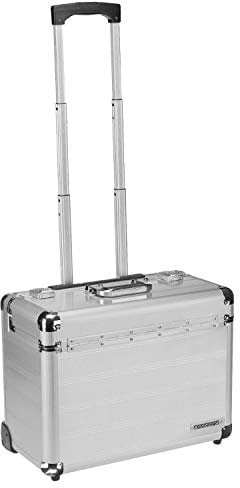 Business Trolley Pilotenkoffer Laptopfach TSA Schlösser Aluminium Oberfläche Silber