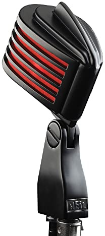 HEIL FIN-B-B BLACK MIC WITH RED LED MIC