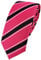 TigerTie - schmale Designer Krawatte in pink rosa schwarz weiß gestreift