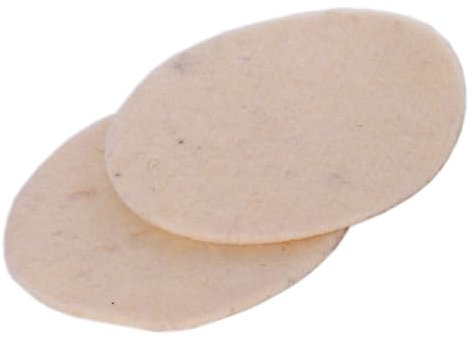 DirtyDog 2-Stück- Wollpads -Schafschurwolle - Polierpad Ø 150 mm - Polierbad für geöltes, versiegeltes Parkett, Laminat, Marmor, Granit, PU-Epoxy Böden, Linoleum, und Vinyl.