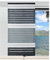 SeGaTeX home fashion Deko-Paneele | Flächengardine Aiko | Höhe 40-200 cm nach Maß | grau gestreift für Caravan Wohnwagen | Flächenvorhang