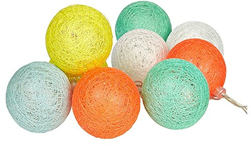 colourliving Solar Party Lichterkette LED für außen und innen 10 Lampions mit 20 LED 2 Meter