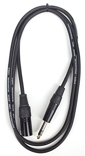 XLR, jack, presa maschio, per stereo, nero, 150 cm