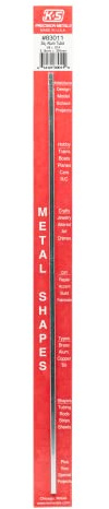 K&S Precision Metals Square Aluminum Tube 83011 – 1/8 OD x 0.014 Wall x 12 Long – DIY Crafts, Modeling, Furniture, Displays, Made in USA, 1 Tube