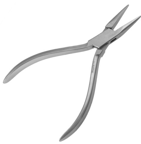 May Drahtbiegezange Konturzange glattes Maul 13,5 cm Edelstahl | Rostfreies Werkzeug mit 25 mm langer Spitze für Hobby und Kunsthandwerk