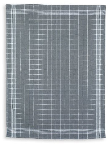 KRACHT, Halbleinen Geschirrtuch Trockenperle vollbunt anthrazit, 60x80