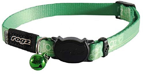 Rogz Catz Kiddycat Hundehalsband, Pfotenmuster, Limettengrün