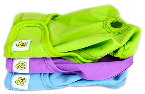 Wiederverwendbare Hundewindeln [3er Packung] Hygienische Hundewindeln (Solide, L)