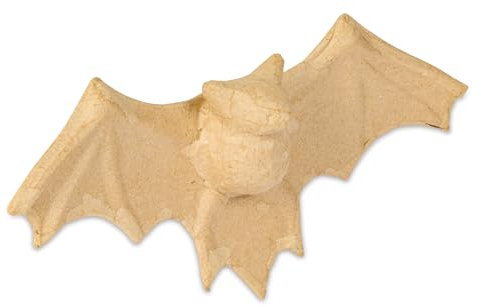 Décopatch AP150O Träger XS aus Pappmaché, mini Fledermaus, 12 x 4 x 16,5 cm, zum Verzieren, perfekt für Halloween