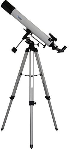 Zoomion Apollo 80/900 EQ Teleskop | für Kinder und Einsteiger in die Astronomie | Refraktor Linsenteleskop | Set mit Stativ, Okularen & Sucher