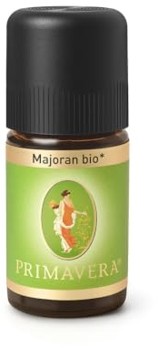 PRIMAVERA Ätherisches Öl Majoran bio 5 ml - Aromaöl, Duftöl, Aromatherapie - entkrampfend, schmerzlindernd - vegan