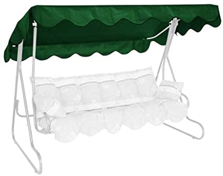 Angerer Freizeitmöbel GmbH Hollywoodschaukel Sonnendach - passend für viele 3-Sitzer Hollywoodschaukeln - Schaukeldach Made in Germany (PE grün, 210 x 145 cm)