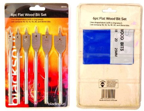 Blackspur BB-DB140 Flat Wood Drill Bit Set