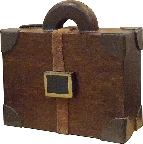 KWO Olbernhau Deko Koffer, klein, 6 cm, Mehrfarbig